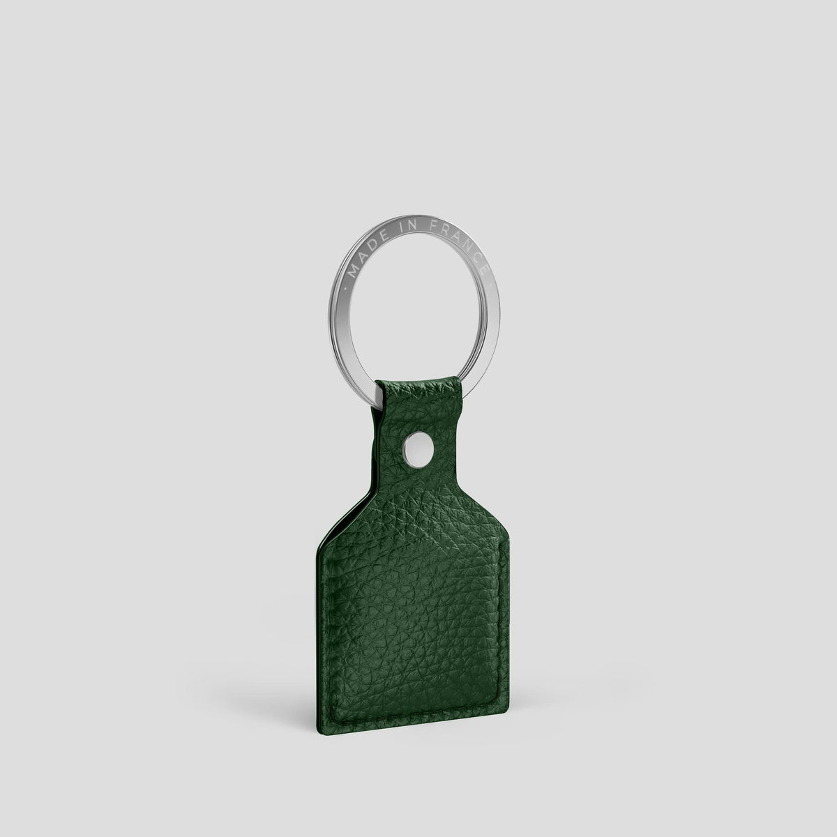 Dark Green AirTag Calf with Steel Metal -4 | Dark-Green-Steel
