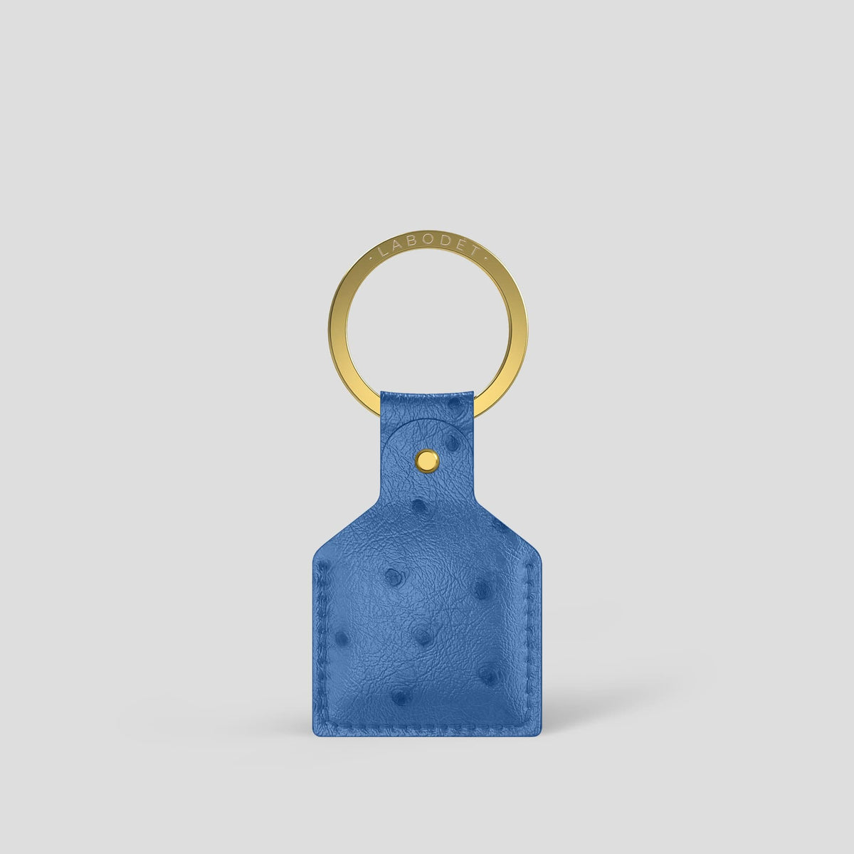 Clemaris AirTag Ostrich with Gold Metal -1 | Clemaris-Gold