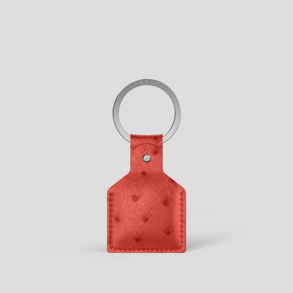 Flame Red AirTag Ostrich with Steel Metal -1 | Flame-Red-Steel