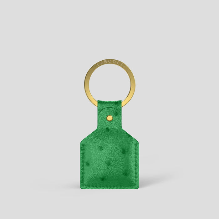 Kentucky Green AirTag Ostrich with Gold Metal -1 | Kentucky-Green-Gold