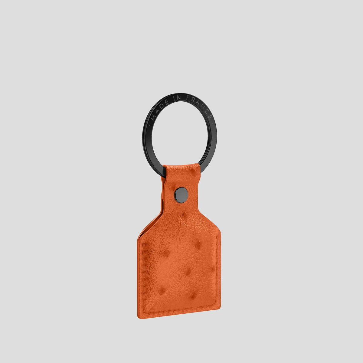 Orange AirTag Ostrich with Black Metal -4 | Orange-Black