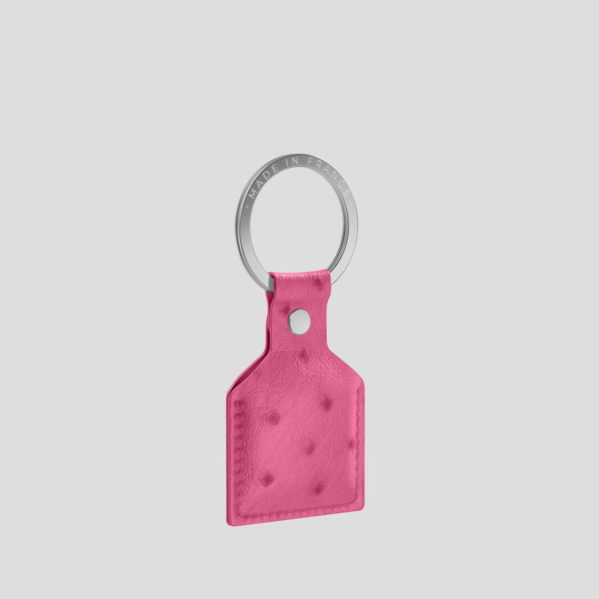 Petal Pink AirTag Ostrich with Steel Metal -4 | Petal-Pink-Steel