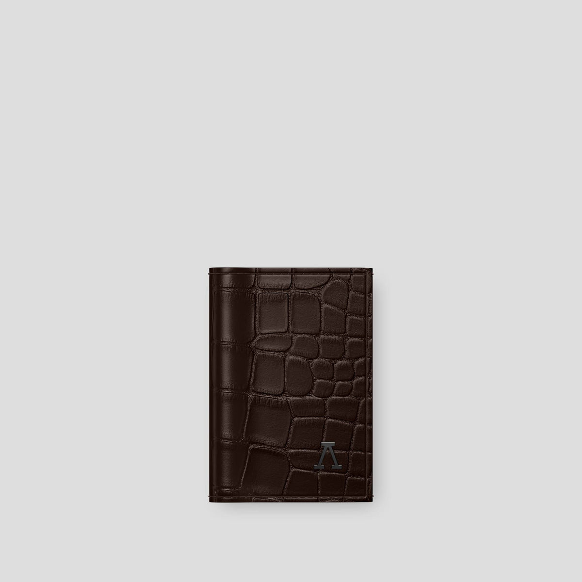 Dark Brown BHolder Alligator with Black Metal -1 | Dark-Brown-Black