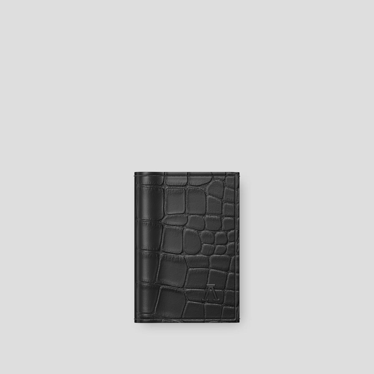 Grey BHolder Alligator with Black Metal -1 | Grey-Black