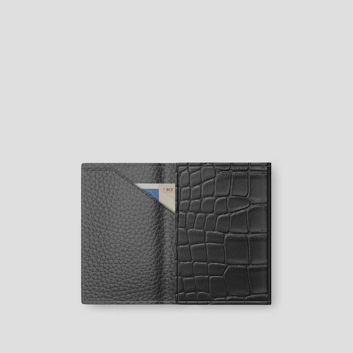 Grey BHolder Alligator with Black Metal -2 | Grey-Black