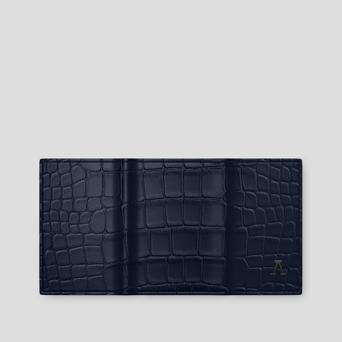 Navy Blue BHolder Alligator with Black Metal -4 | Navy-Blue-Black