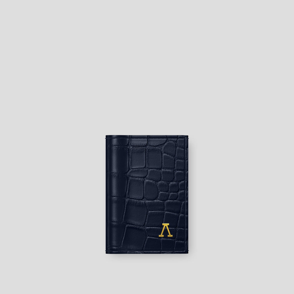 Navy Blue BHolder Alligator with Gold Metal -1 | Navy-Blue-Gold