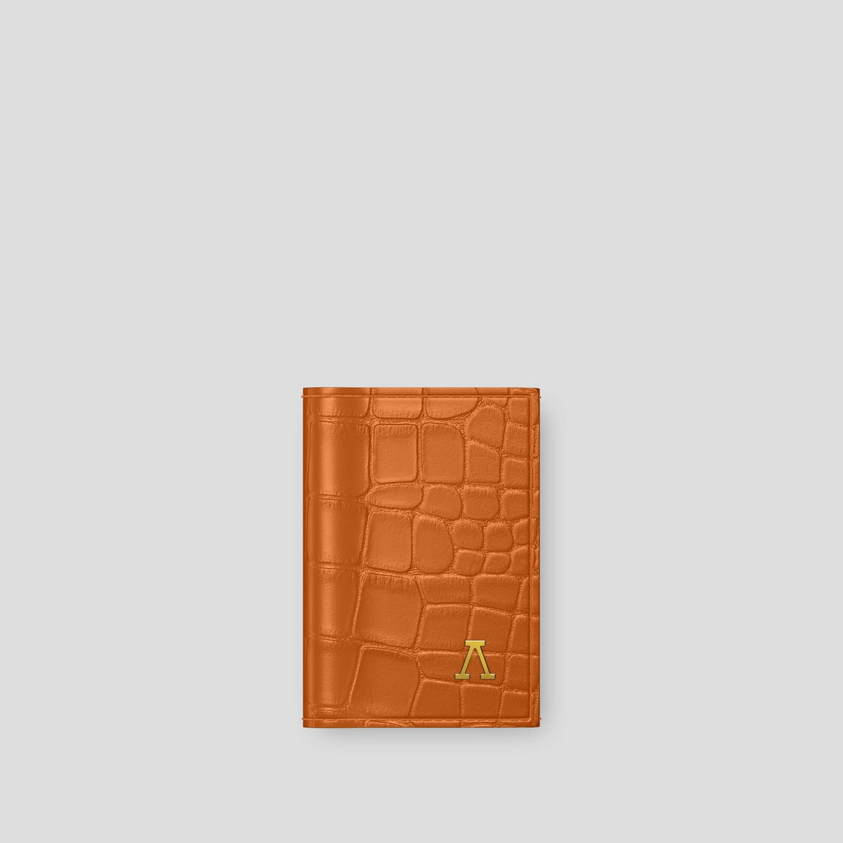 Orange BHolder Alligator with Gold Metal -1 | Orange-Gold