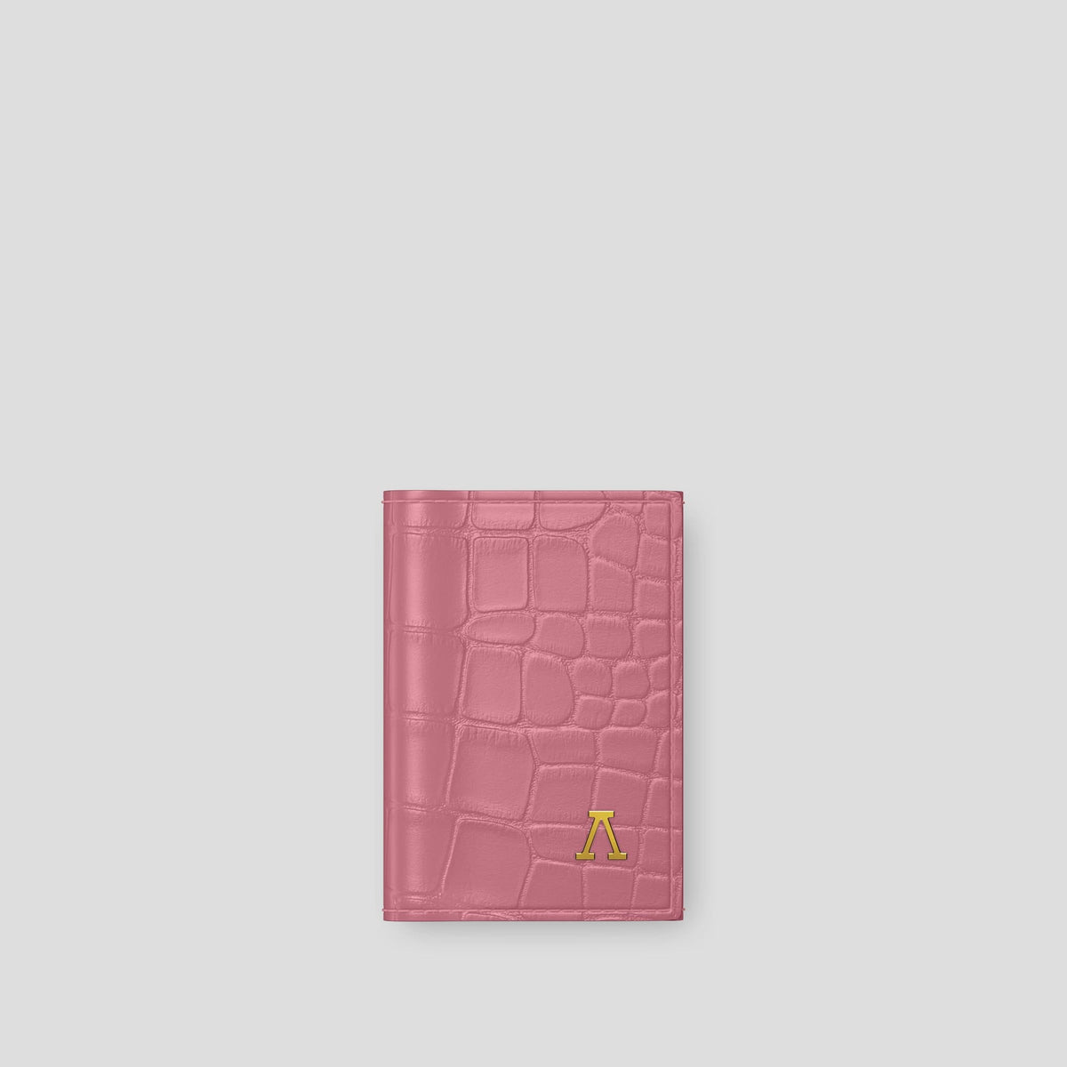 Pink BHolder Alligator with Gold Metal -1 | Pink-Gold