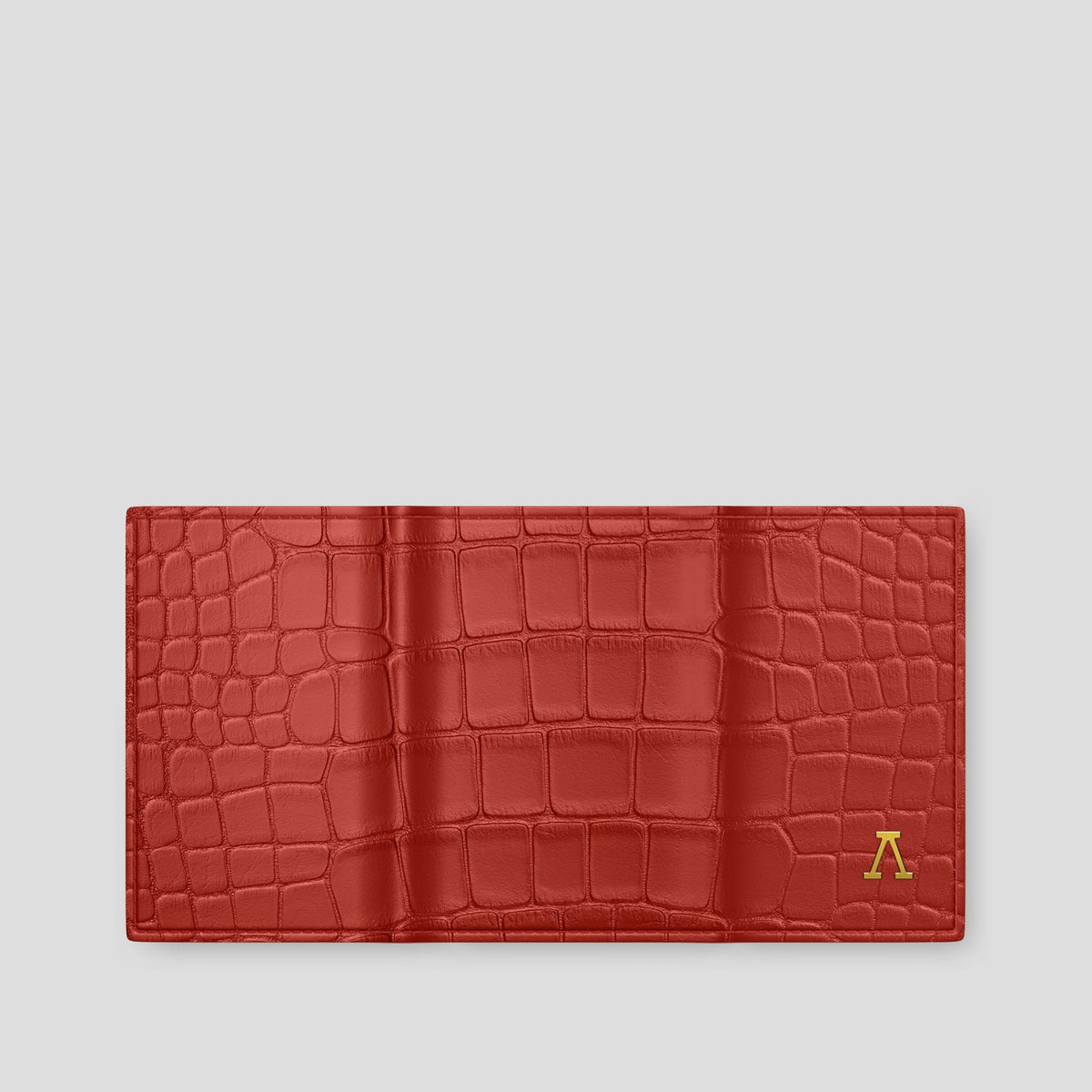 Red BHolder Alligator with Gold Metal -4 | Red-Gold