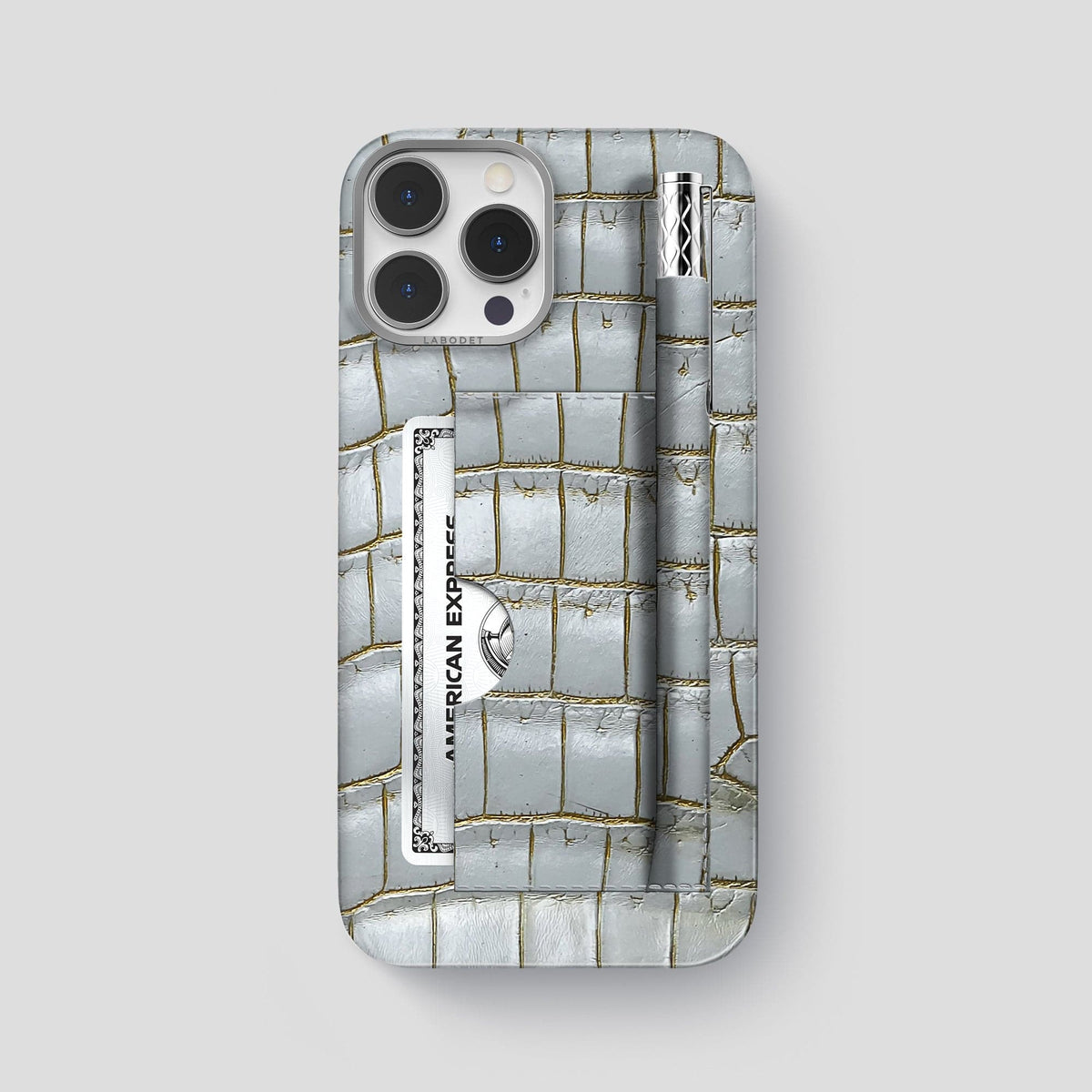 Arctic iPhone 14 Pro Max Himalaya Card and Pen Holder Case with Steel Metal -1 | Arctic-Steel