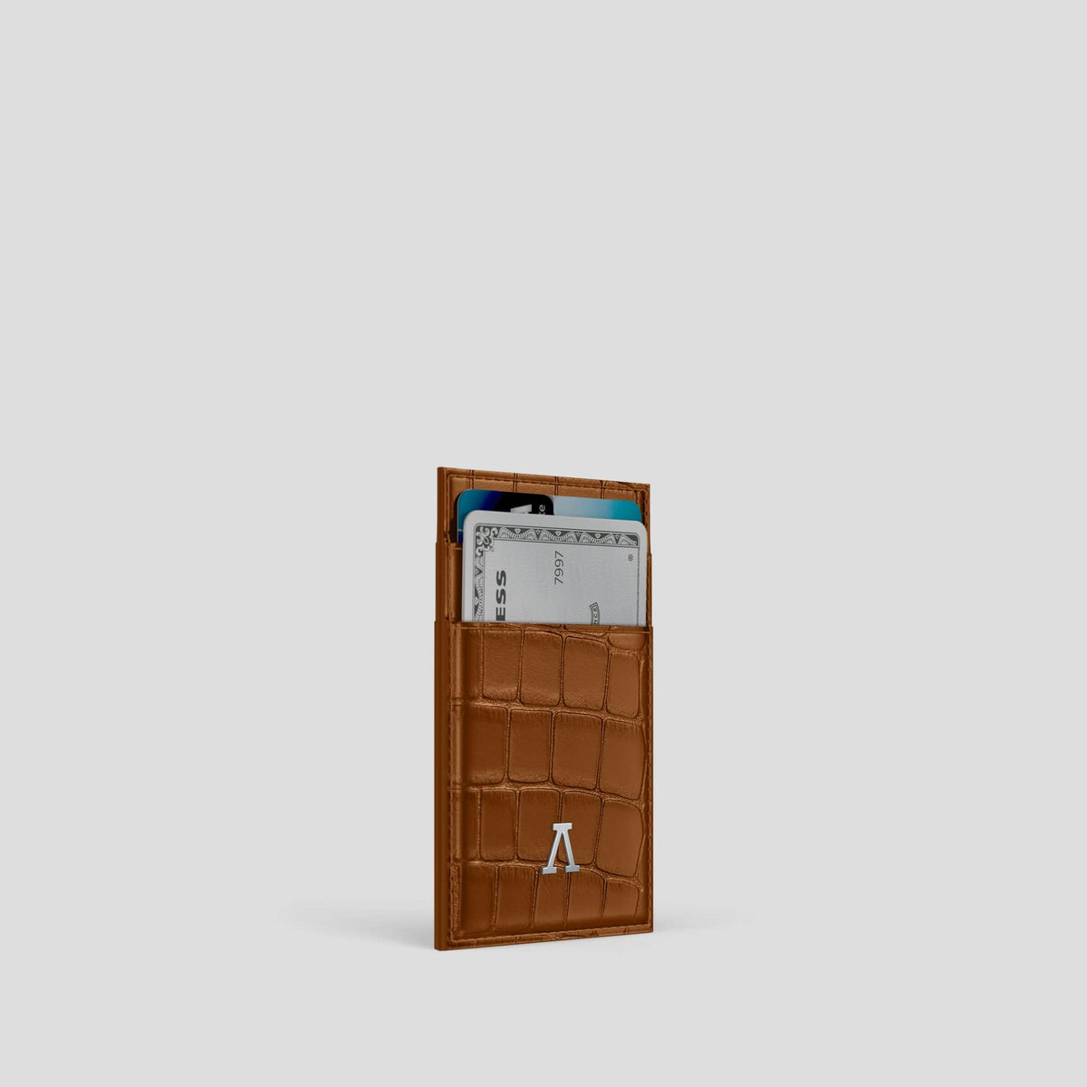 Honey Cardholder Alligator with Steel Metal -2 | Honey-Steel