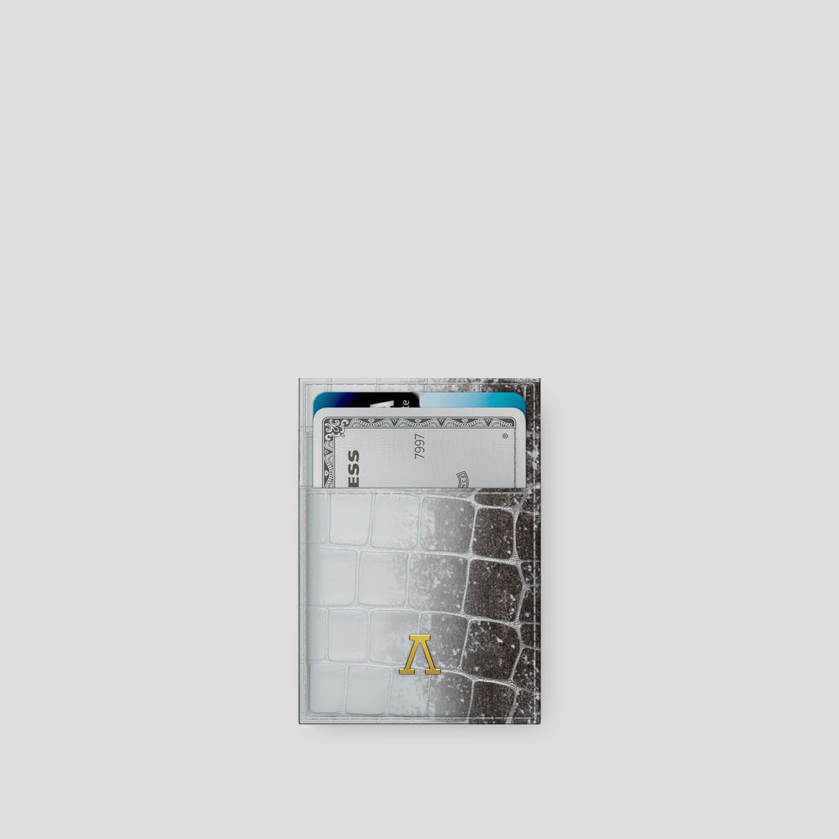 Dark Himalaya Cardholder with Gold Metal -1 | Dark-Gold