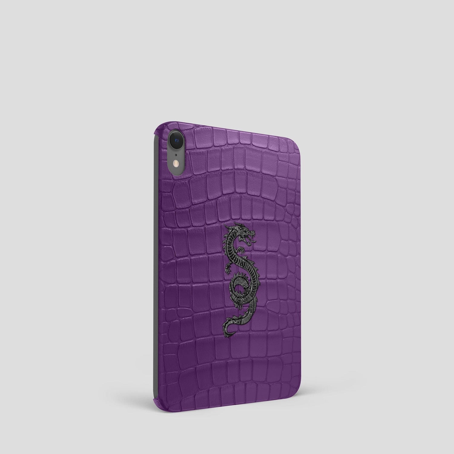 Purple iPad mini Case with Carbon Dragon Alligator -1 | Purple