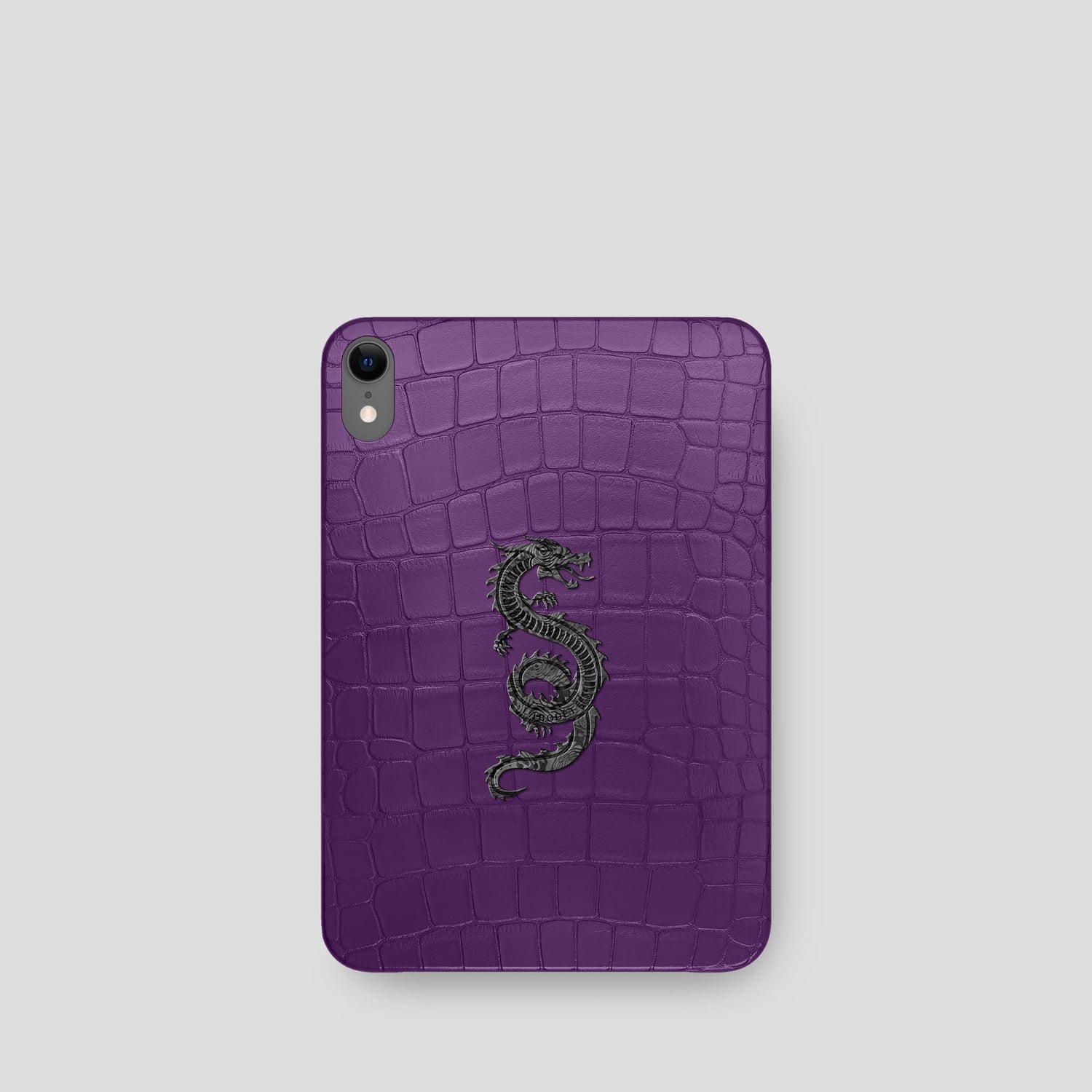 Purple iPad mini Case with Carbon Dragon Alligator -2 | Purple