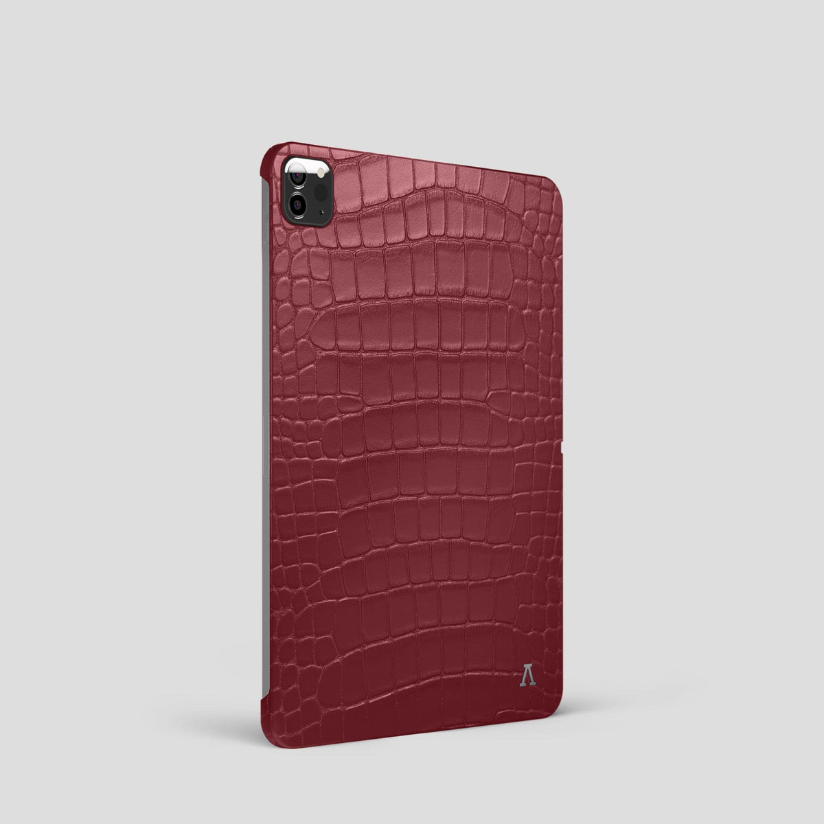 Burgundy iPad Pro 11-inch Case Alligator with Steel Metal -1 | Burgundy-Steel