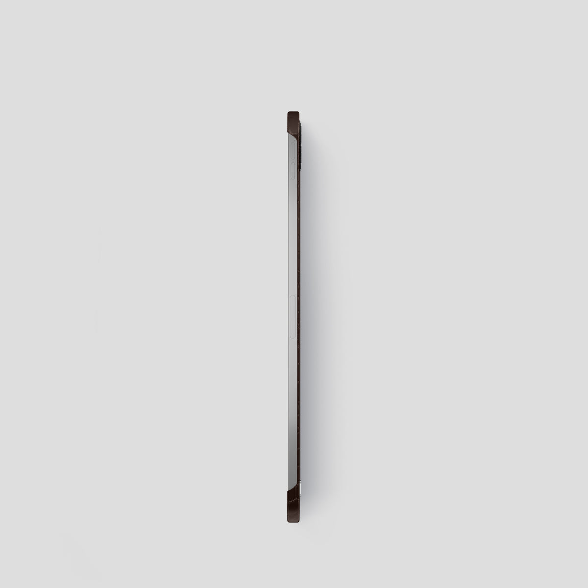 Dark Brown iPad Pro 11-inch Case Alligator with Steel Metal -3 | Dark-Brown-Steel