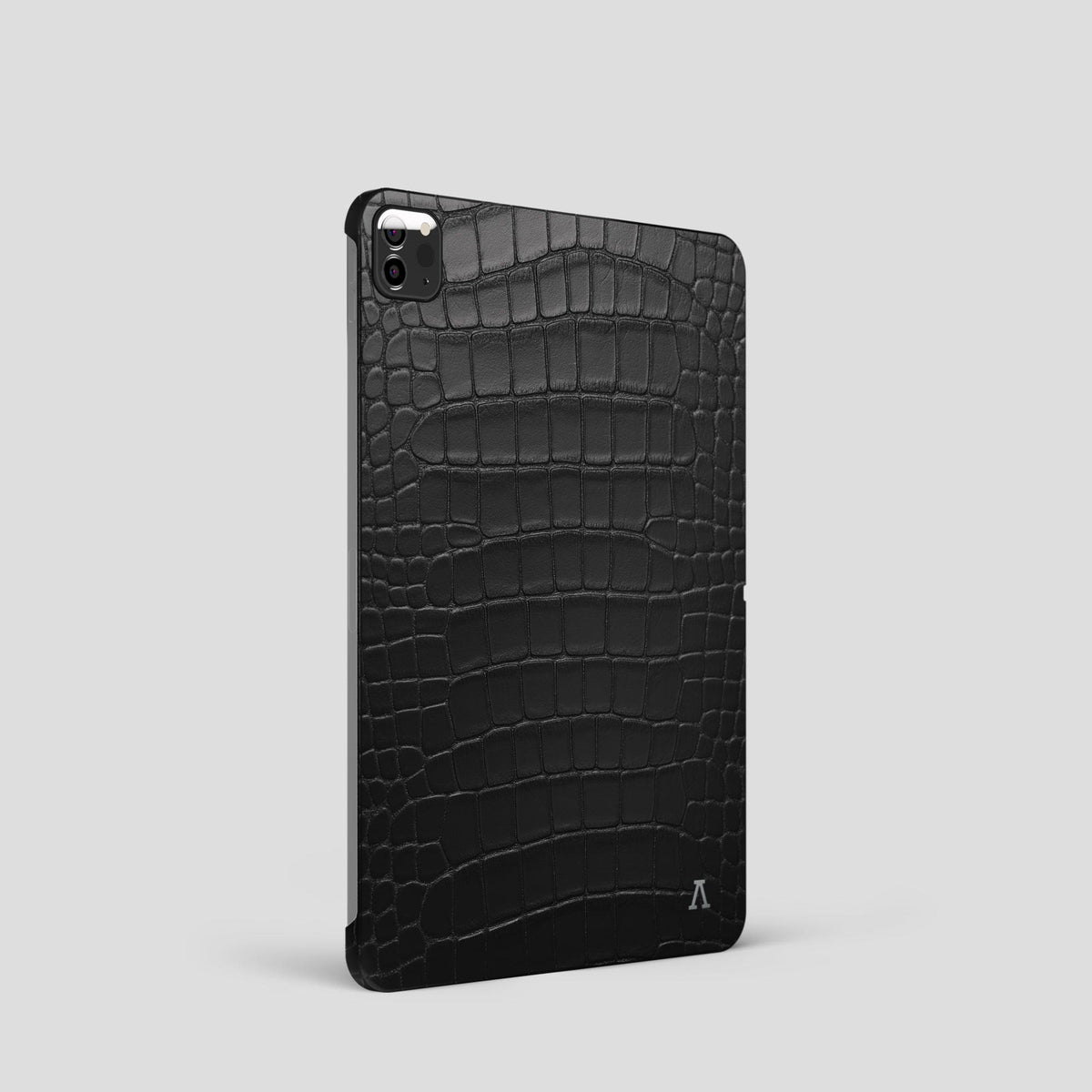 Black iPad Pro 11-inch Case Alligator with Steel Metal -1 | Black-Steel