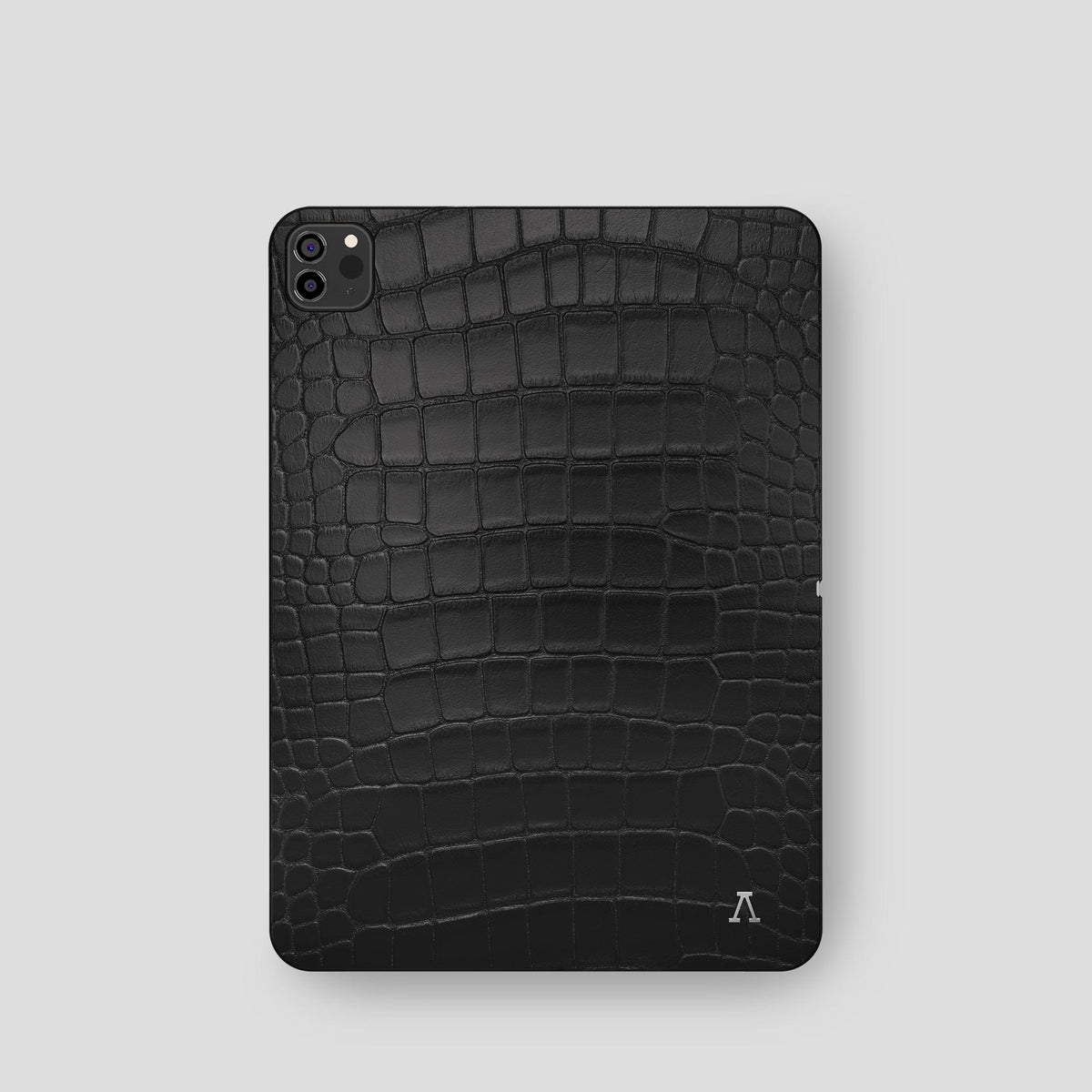 Black iPad Pro 11-inch Case Alligator with Steel Metal -2 | Black-Steel