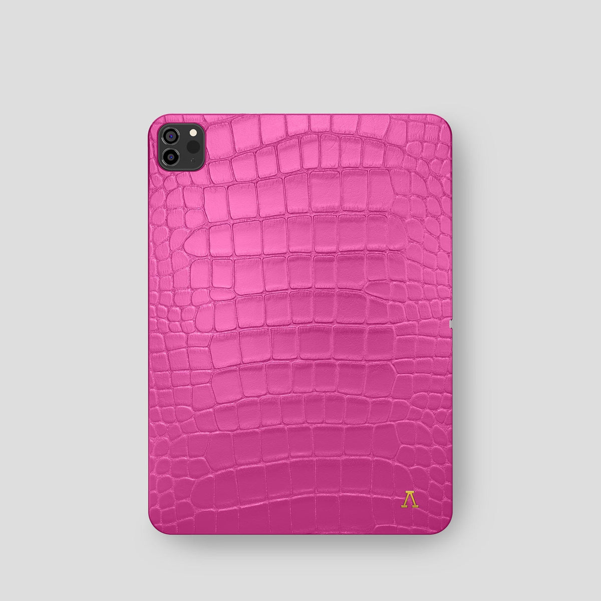 Fuchsia iPad Pro 11-inch Case Alligator with Gold Metal -2 | Fuchsia-Gold