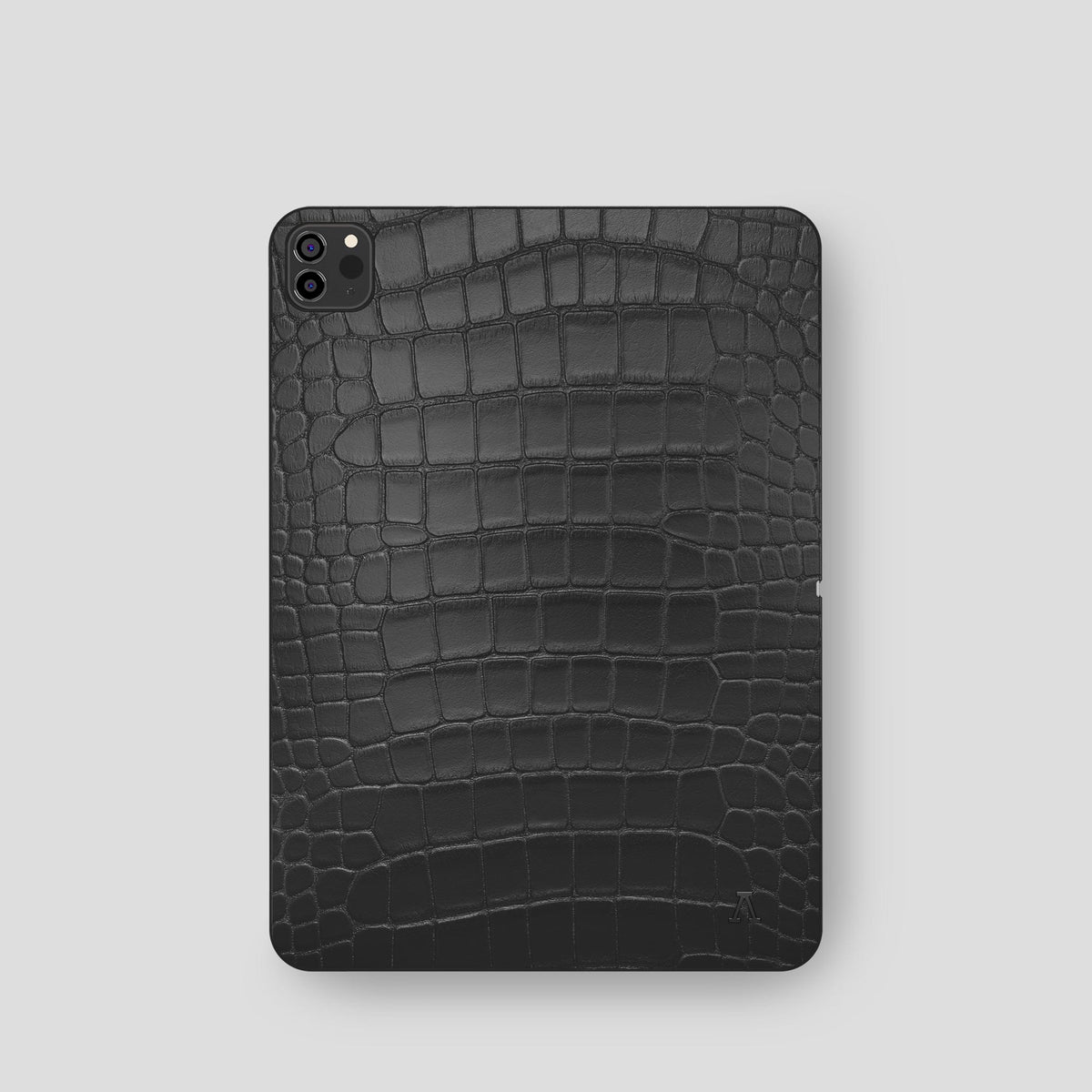 Grey iPad Pro 11-inch Case Alligator with Black Metal -2 | Grey-Black
