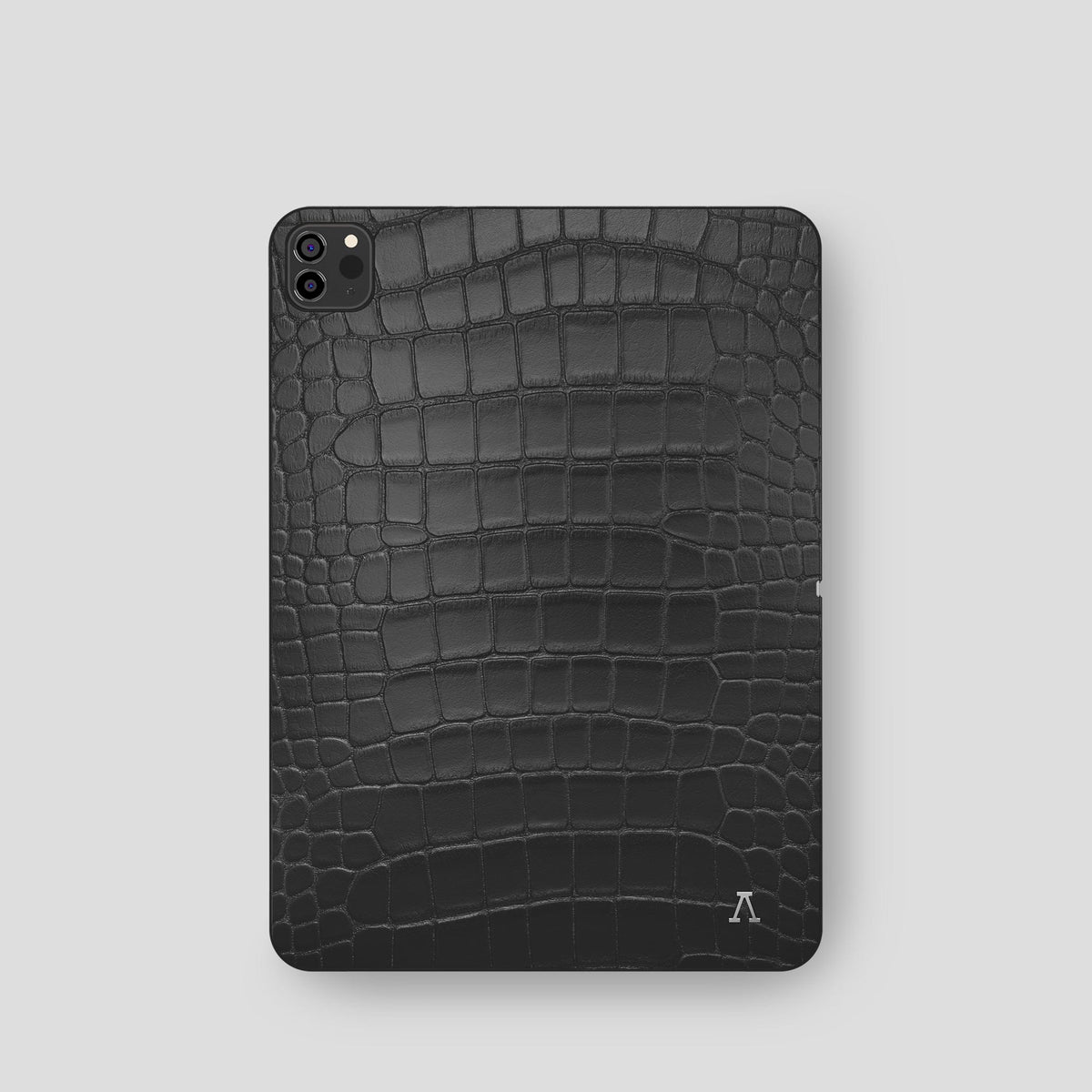 Grey iPad Pro 11-inch Case Alligator with Steel Metal -2 | Grey-Steel