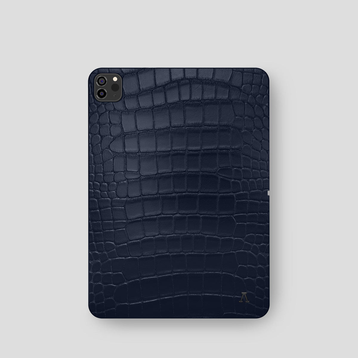 Navy Blue iPad Pro 11-inch Case Alligator with Black Metal -2 | Navy-Blue-Black