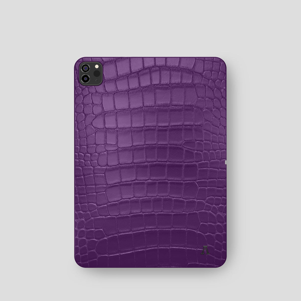 Purple iPad Pro 11-inch Case Alligator with Black Metal -2 | Purple-Black