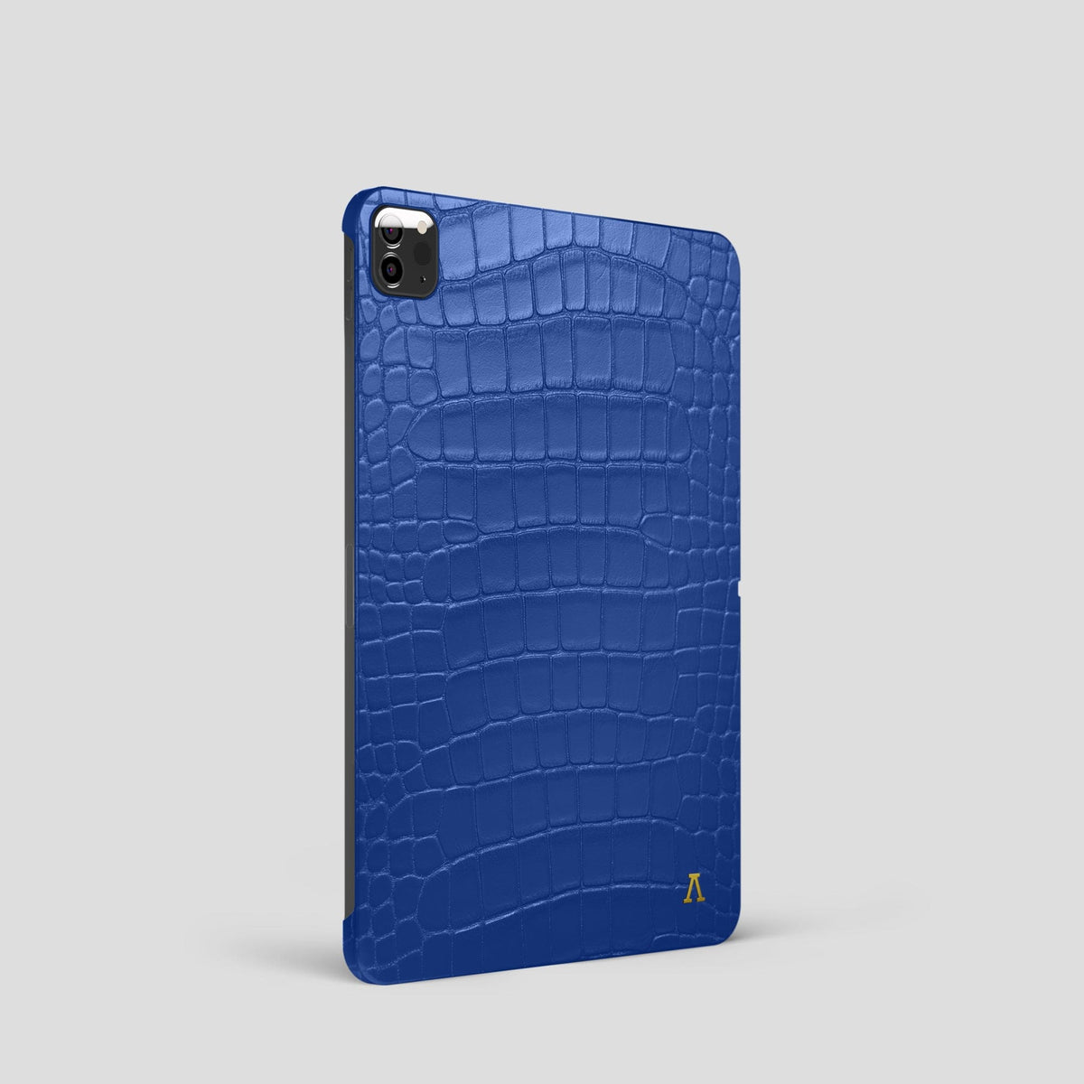 Royal Blue iPad Pro 11-inch Case Alligator with Gold Metal -1 | Royal-Blue-Gold