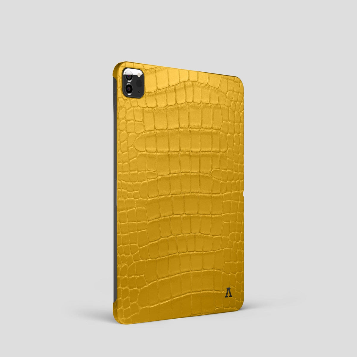 Yellow iPad Pro 11-inch Case Alligator with Black Metal -1 | Yellow-Black