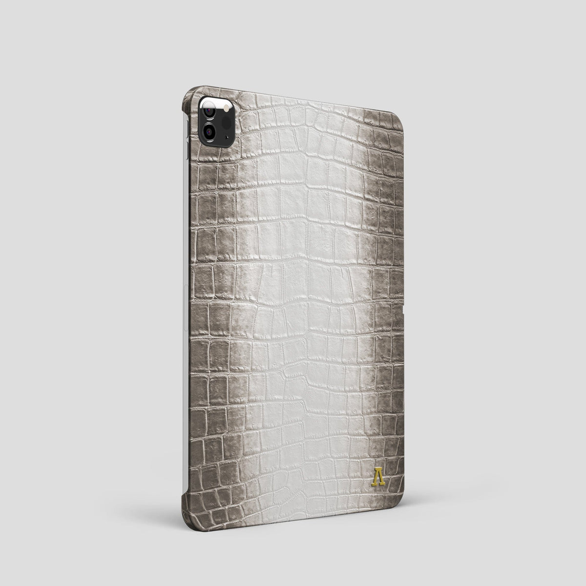 Dark iPad Pro 11-inch Case Himalayan Crocodile with Gold Metal -1 | Dark-Gold