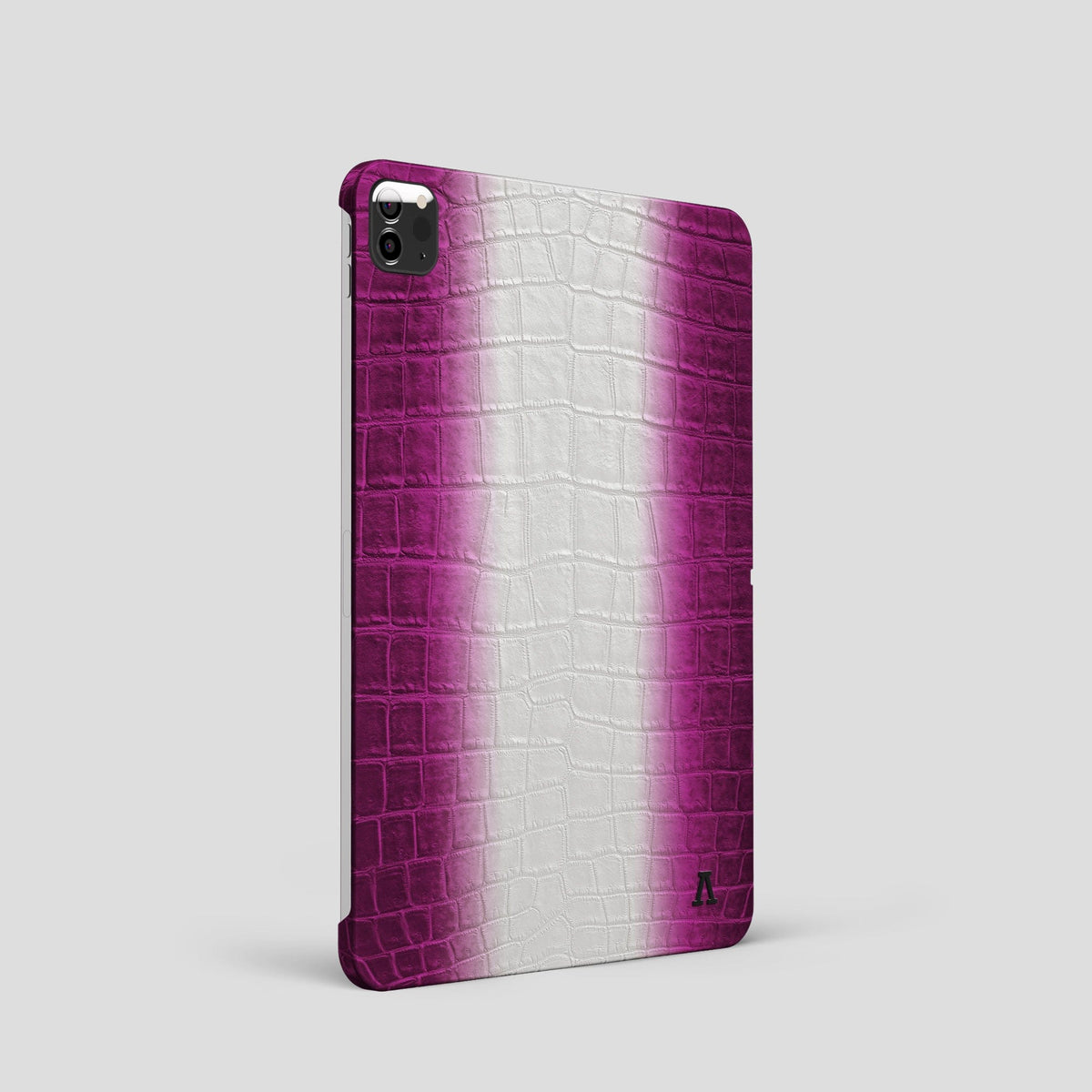Fuchsia iPad Pro 11-inch Case Himalayan Crocodile with Black Metal -1 | Fuchsia-Black