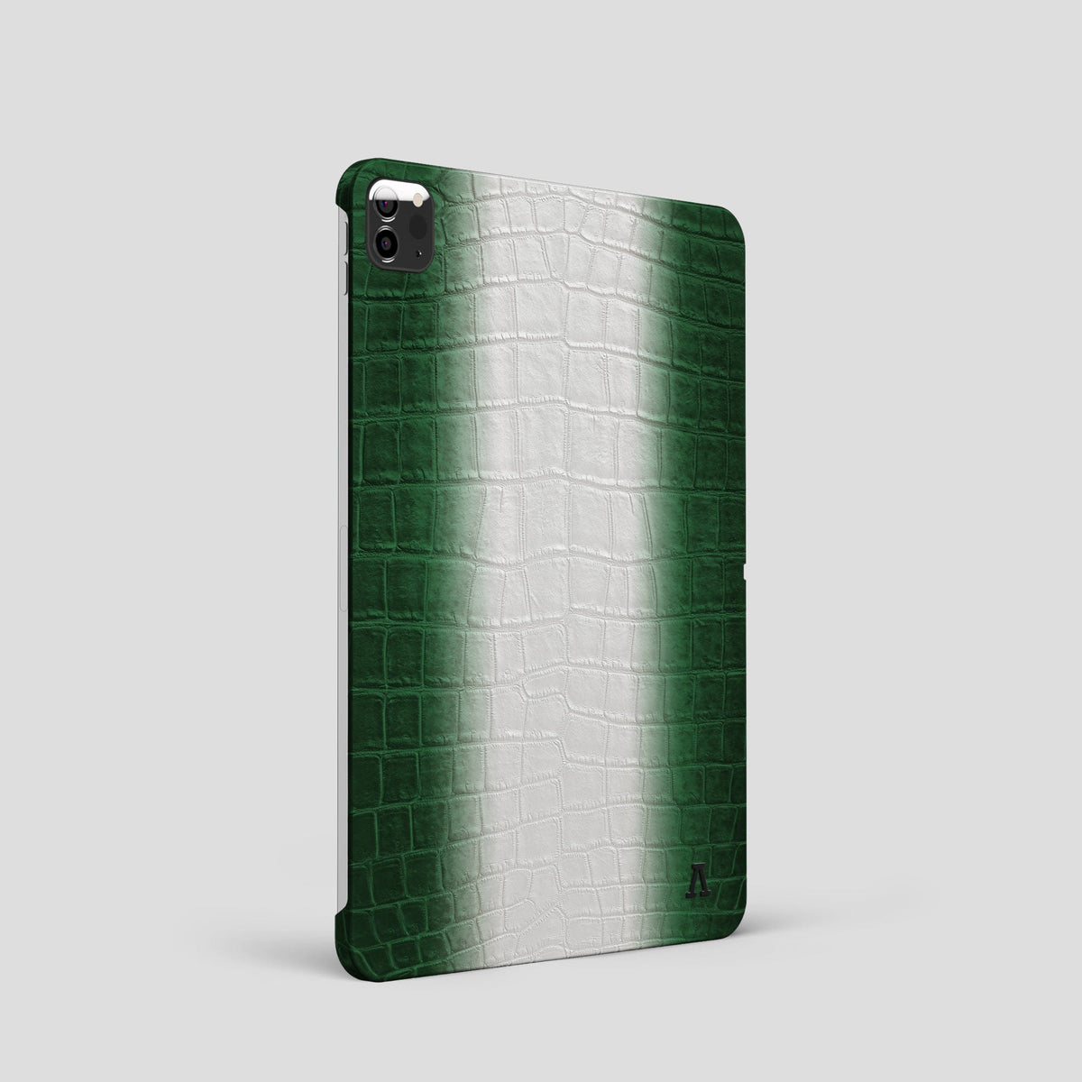 Green iPad Pro 11-inch Case Himalayan Crocodile with Black Metal -1 | Green-Black