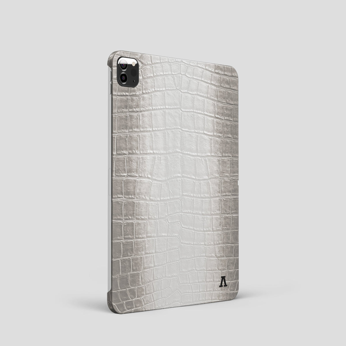 Light iPad Pro 11-inch Case Himalayan Crocodile with Black Metal -1 | Light-Black