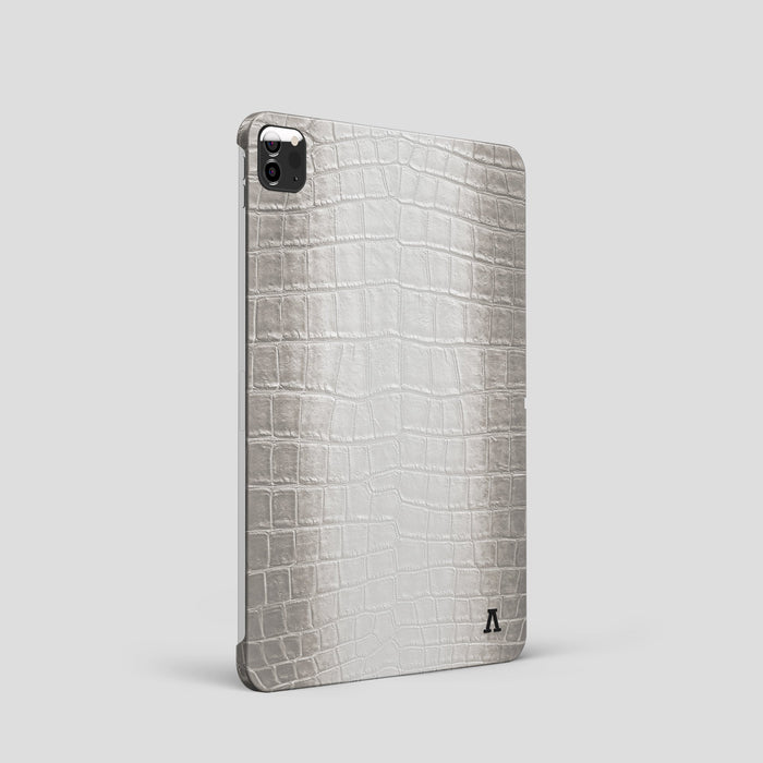 Light iPad Pro 11-inch Case Himalayan Crocodile with Black Metal -1 | Light-Black
