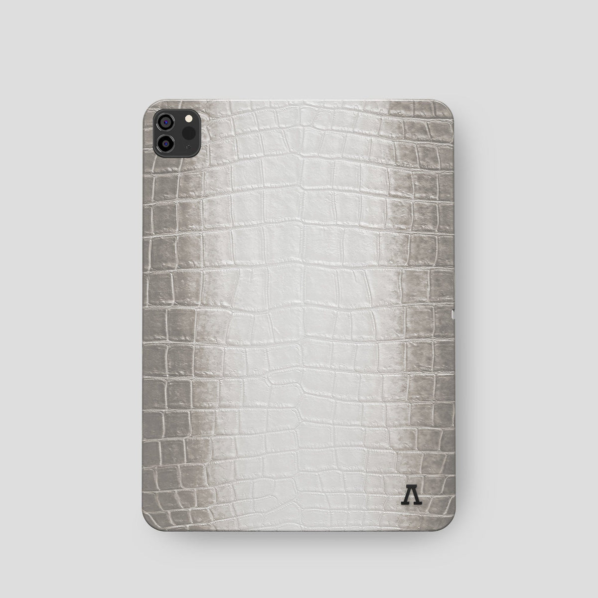 Light iPad Pro 11-inch Case Himalayan Crocodile with Black Metal -2 | Light-Black