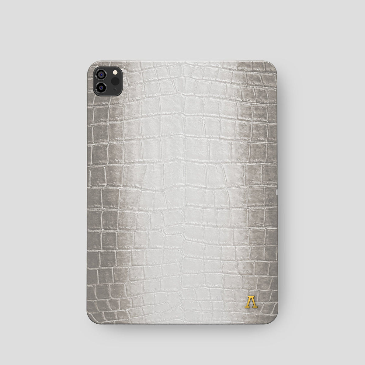 Light iPad Pro 11-inch Case Himalayan Crocodile with Gold Metal -2 | Light-Gold