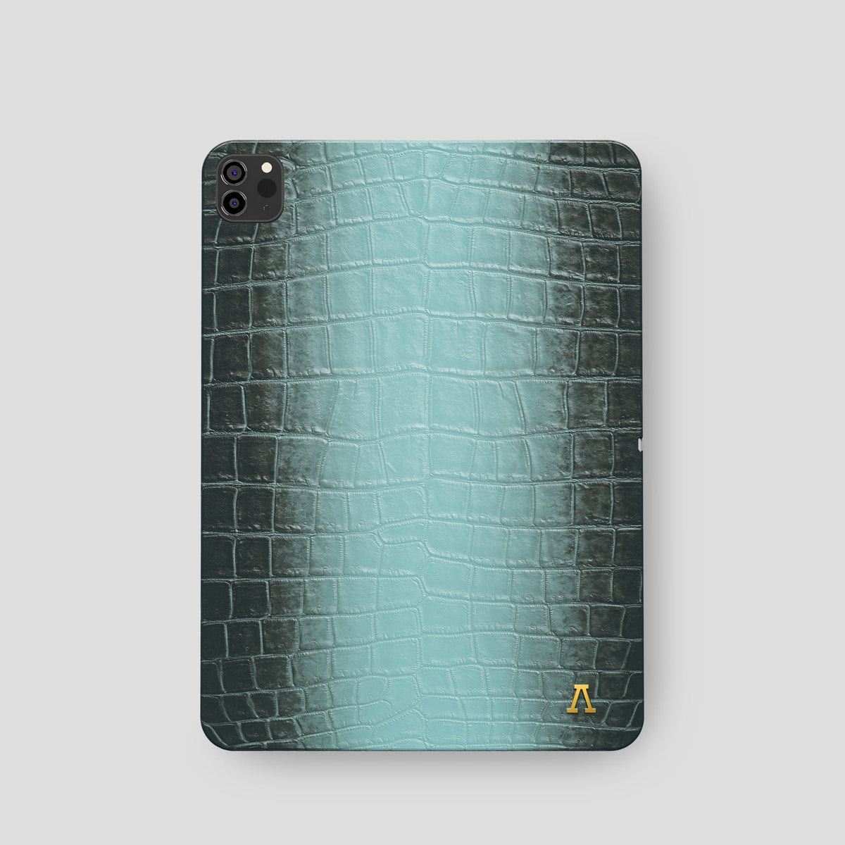 Light-Mint iPad Pro 11-inch Case Himalayan Crocodile with Gold Metal -2 | Light-Mint-Gold