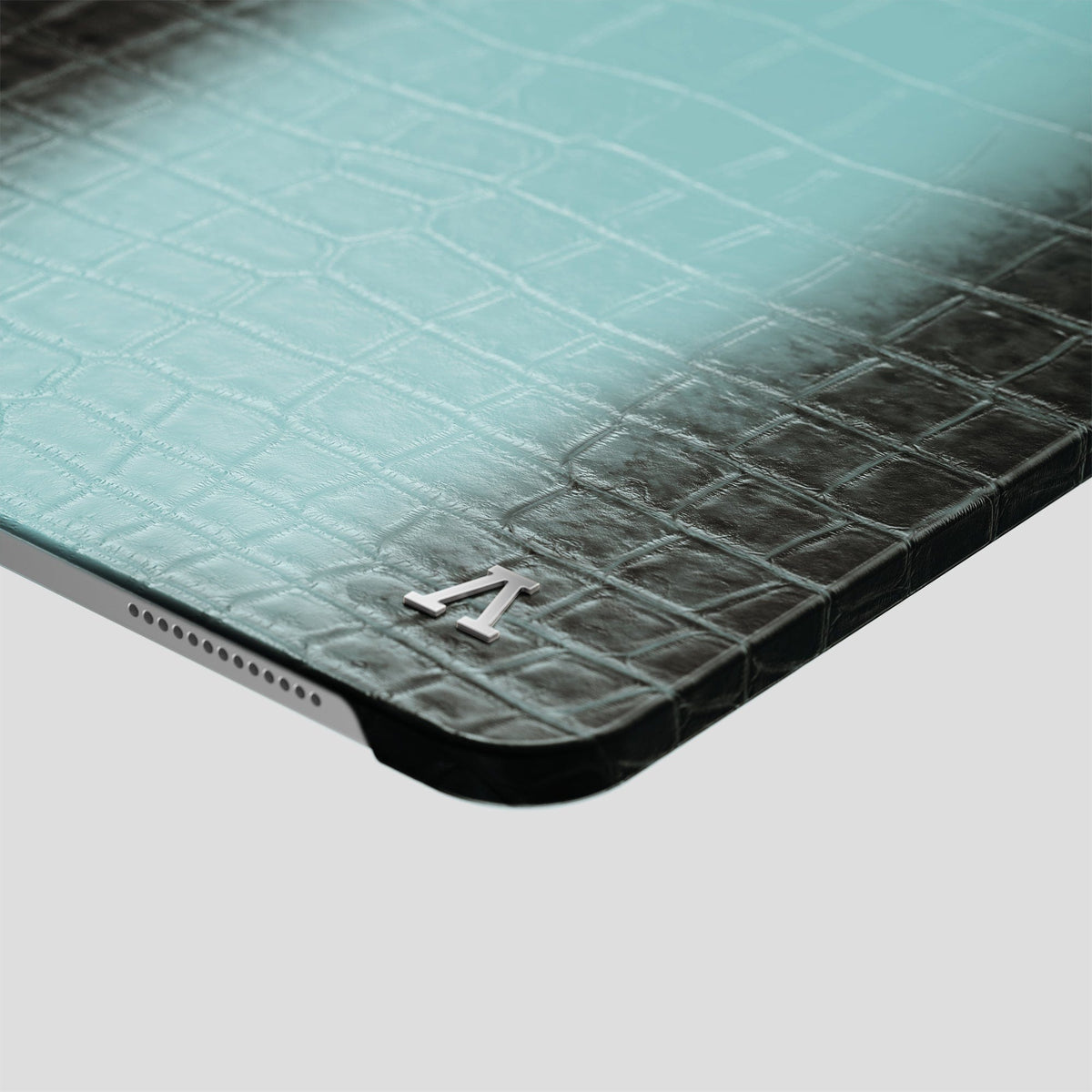 Light-Mint iPad Pro 11-inch Case Himalayan Crocodile with Steel Metal -5 | Light-Mint-Steel