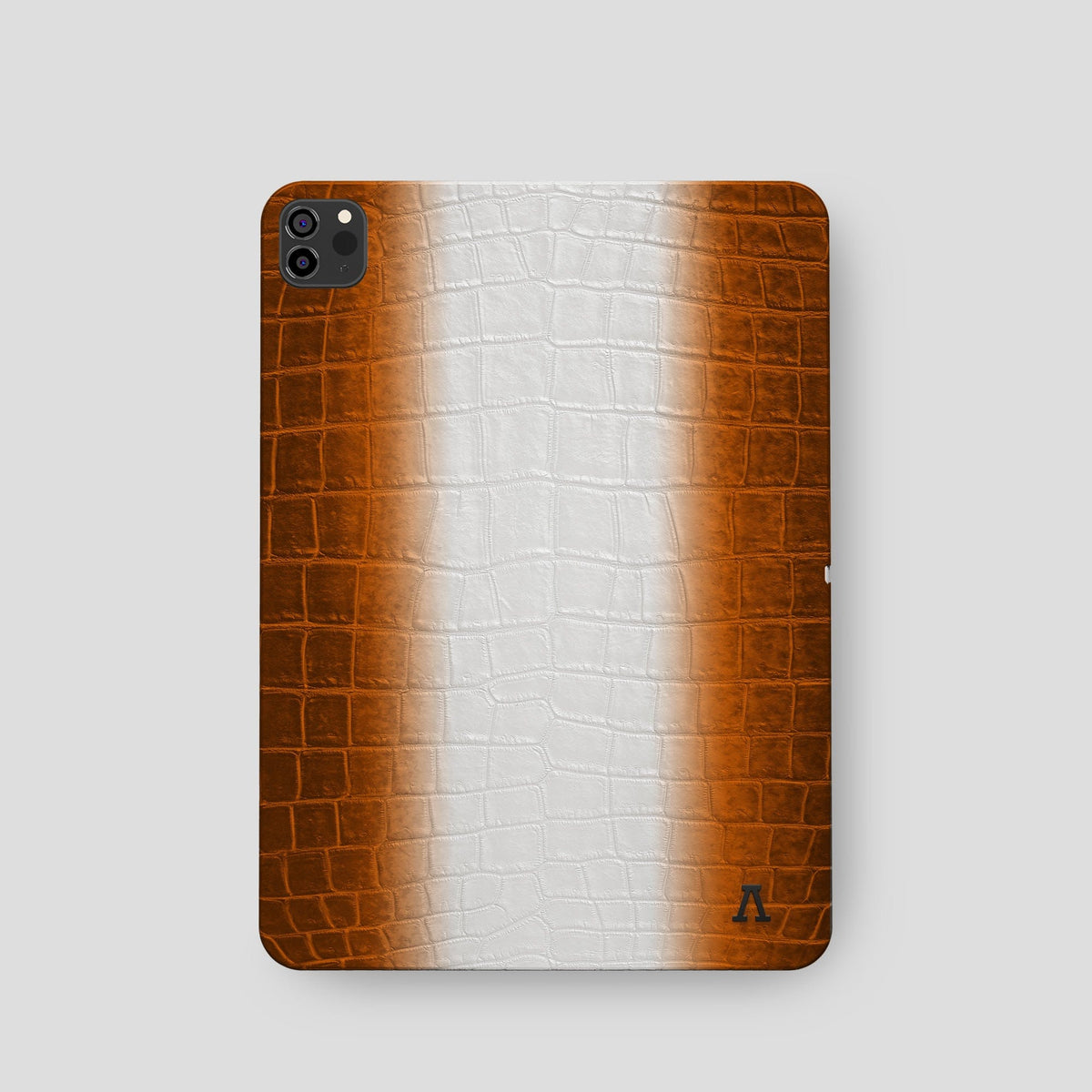 Orange iPad Pro 11-inch Case Himalayan Crocodile with Black Metal -2 | Orange-Black