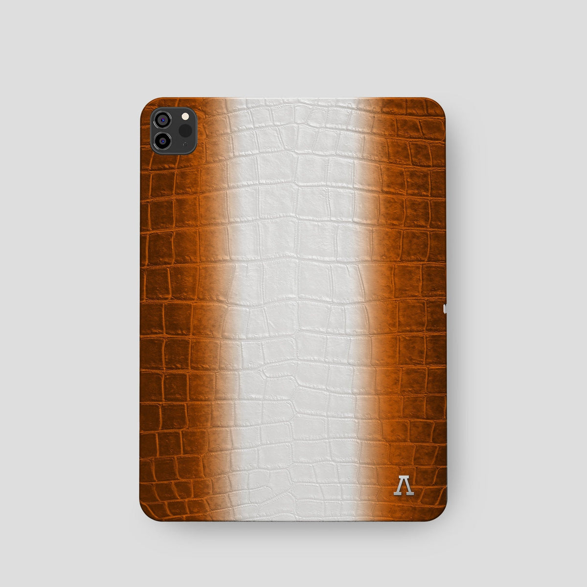 Orange iPad Pro 11-inch Case Himalayan Crocodile with Steel Metal -2 | Orange-Steel
