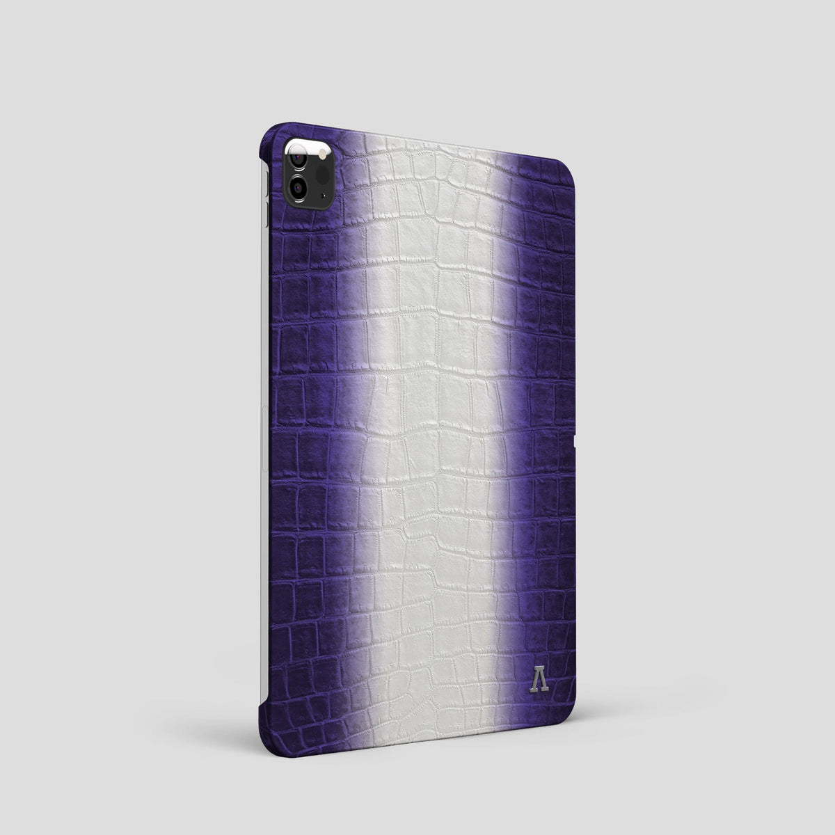 Purple iPad Pro 11-inch Case Himalayan Crocodile with Steel Metal -1 | Purple-Steel