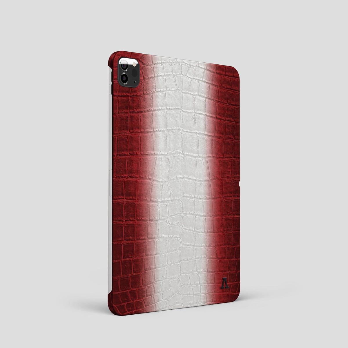 Red iPad Pro 11-inch Case Himalayan Crocodile with Black Metal -1 | Red-Black