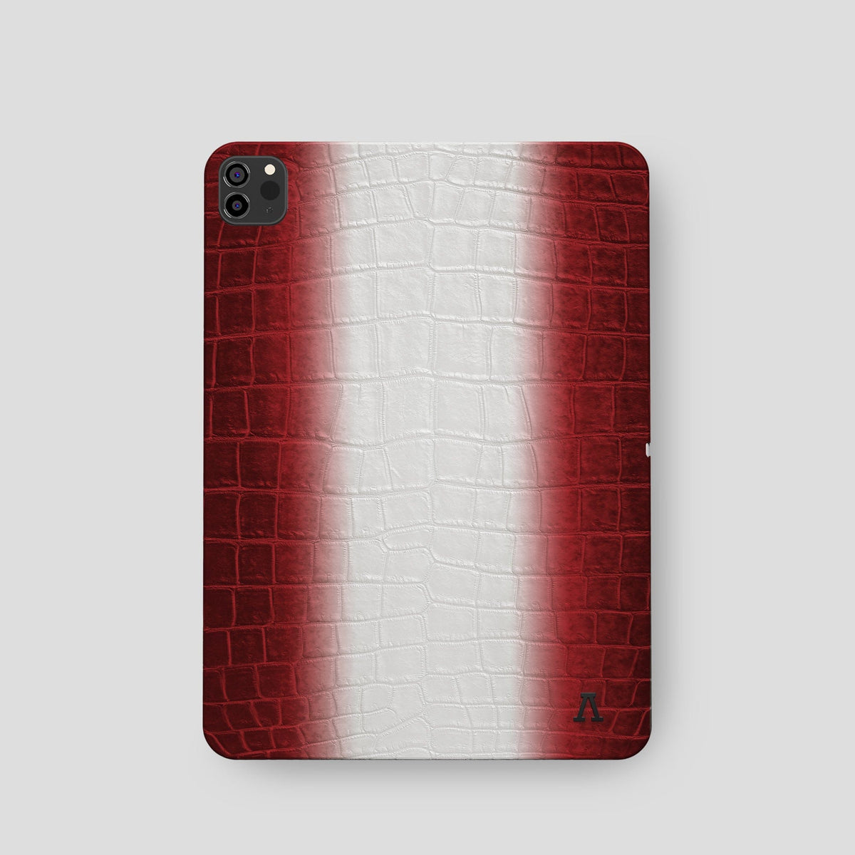 Red iPad Pro 11-inch Case Himalayan Crocodile with Black Metal -2 | Red-Black