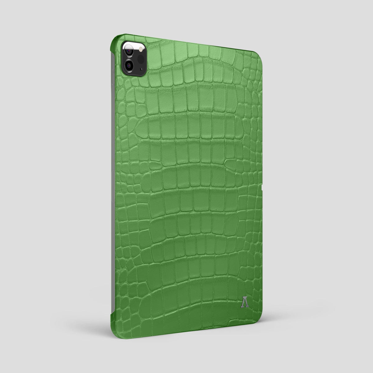 Apple-Green iPad Pro 12.9-inch Case Alligator with Steel Metal -1 | Apple-Green-Steel