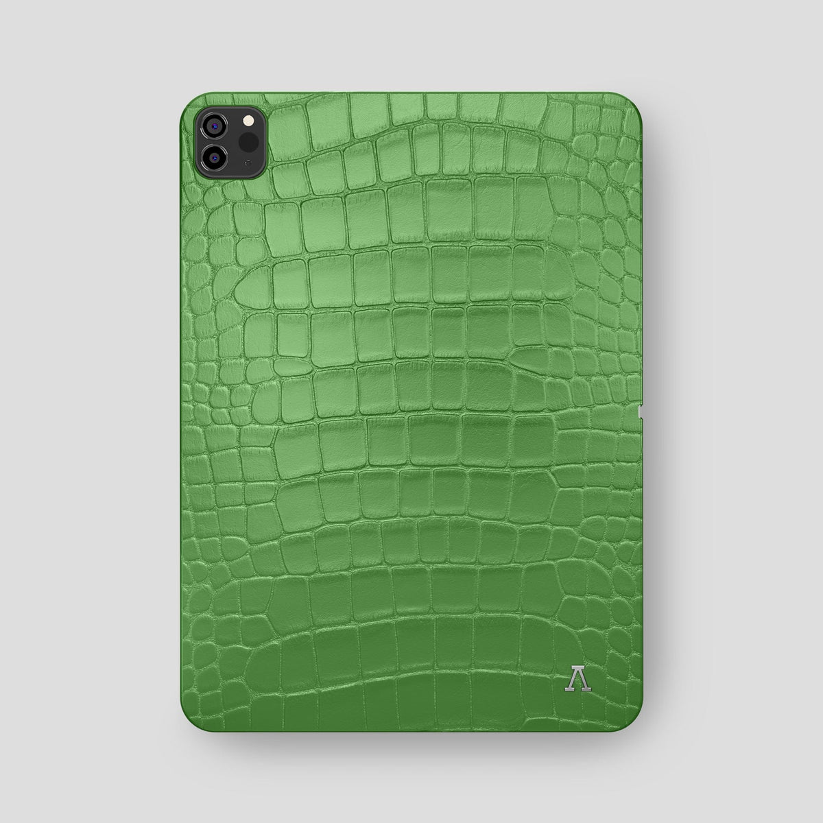 Apple-Green iPad Pro 12.9-inch Case Alligator with Steel Metal -2 | Apple-Green-Steel