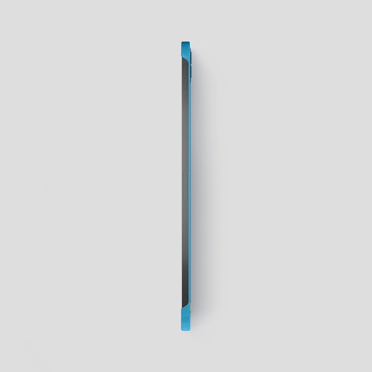 Curaçao-Blue iPad Pro 12.9-inch Case Alligator with Gold Metal -3 | Curaçao-Blue-Gold