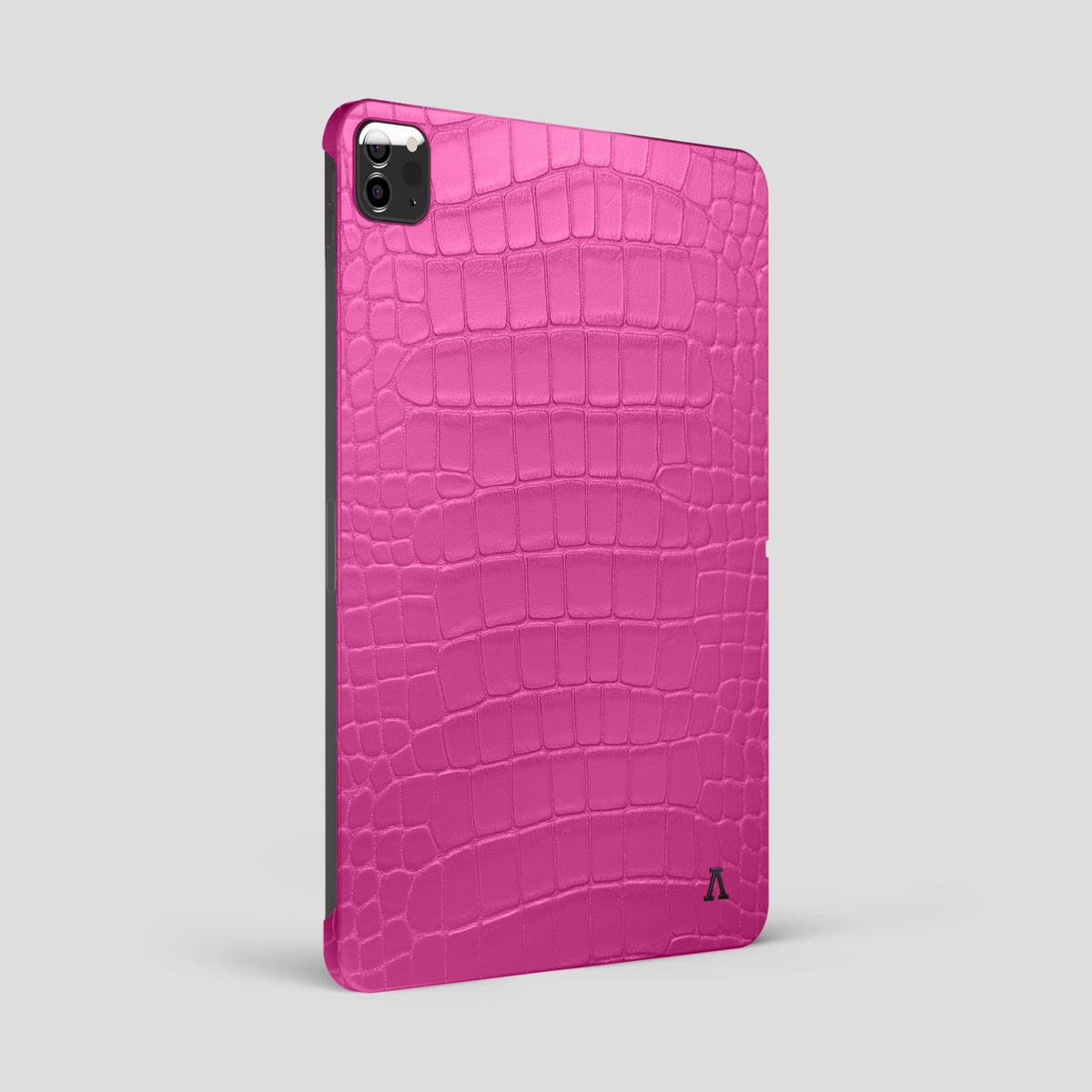 Fuchsia iPad Pro 12.9-inch Case Alligator with Black Metal -1 | Fuchsia-Black
