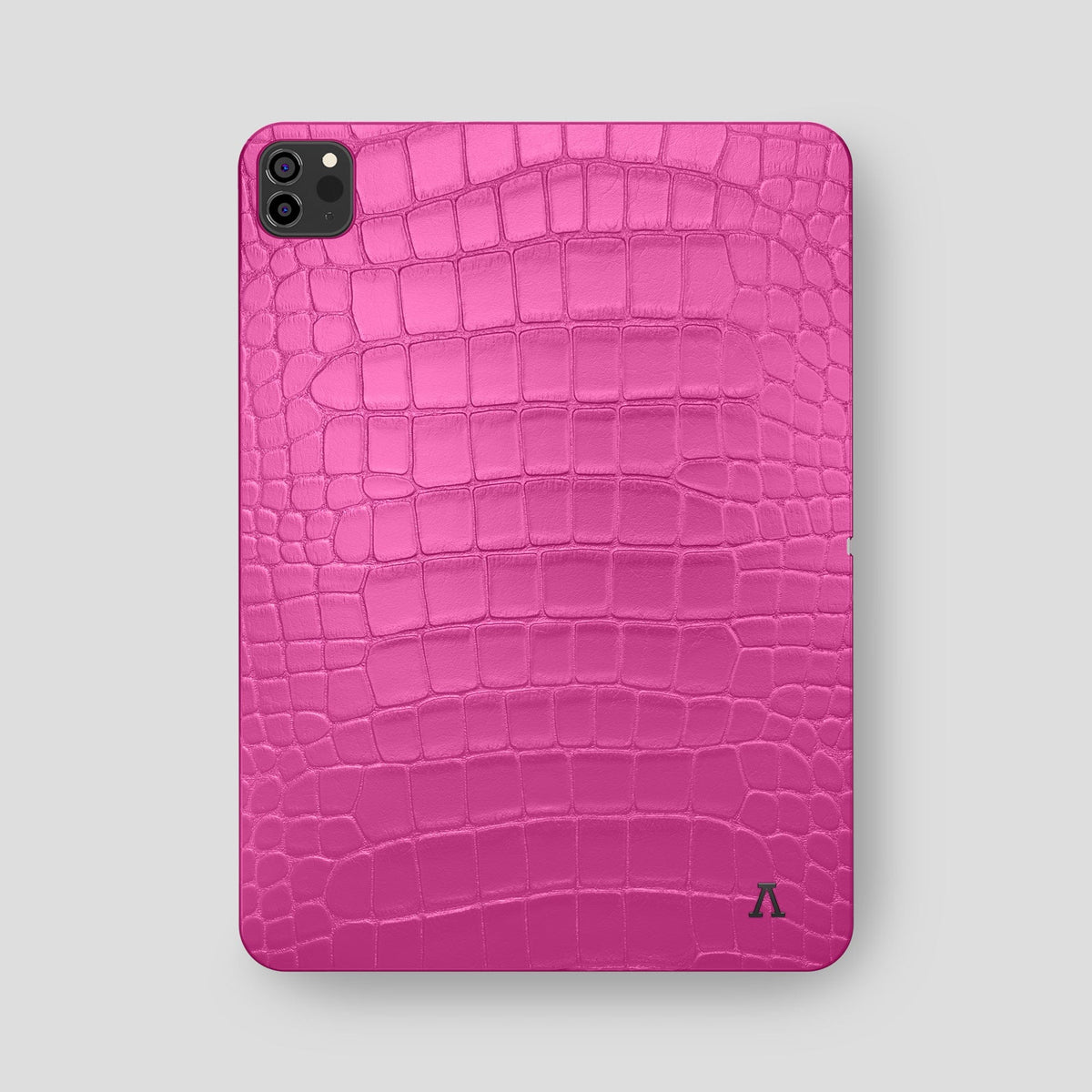 Fuchsia iPad Pro 12.9-inch Case Alligator with Black Metal -2 | Fuchsia-Black