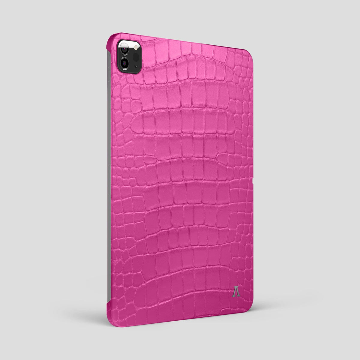 Fuchsia iPad Pro 12.9-inch Case Alligator with Steel Metal -1 | Fuchsia-Steel
